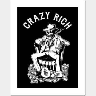 Skull crazy rich Posters and Art